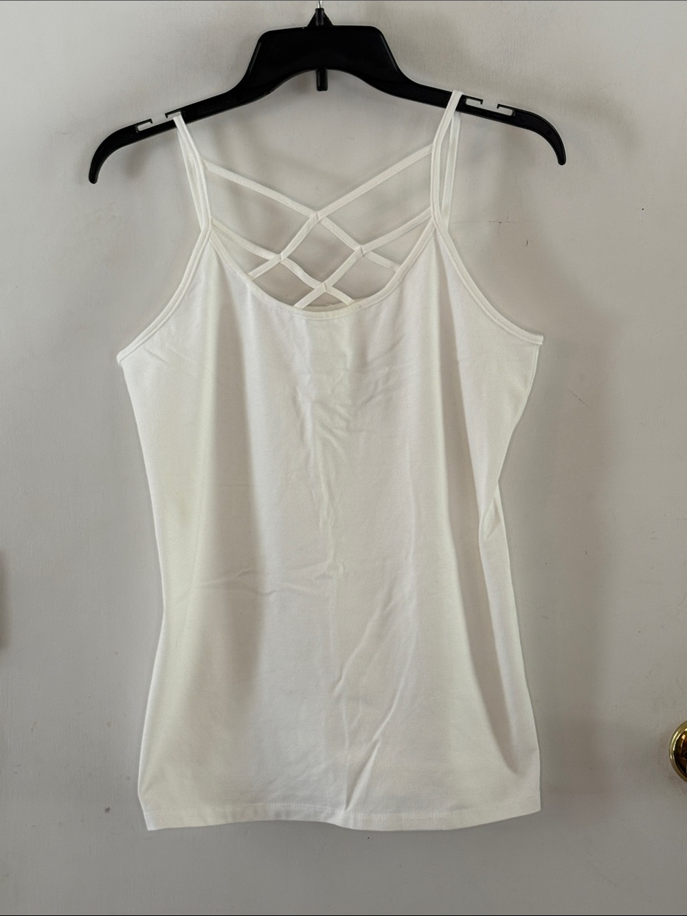 Maurice's ivory cami with cross cross design Size Medium